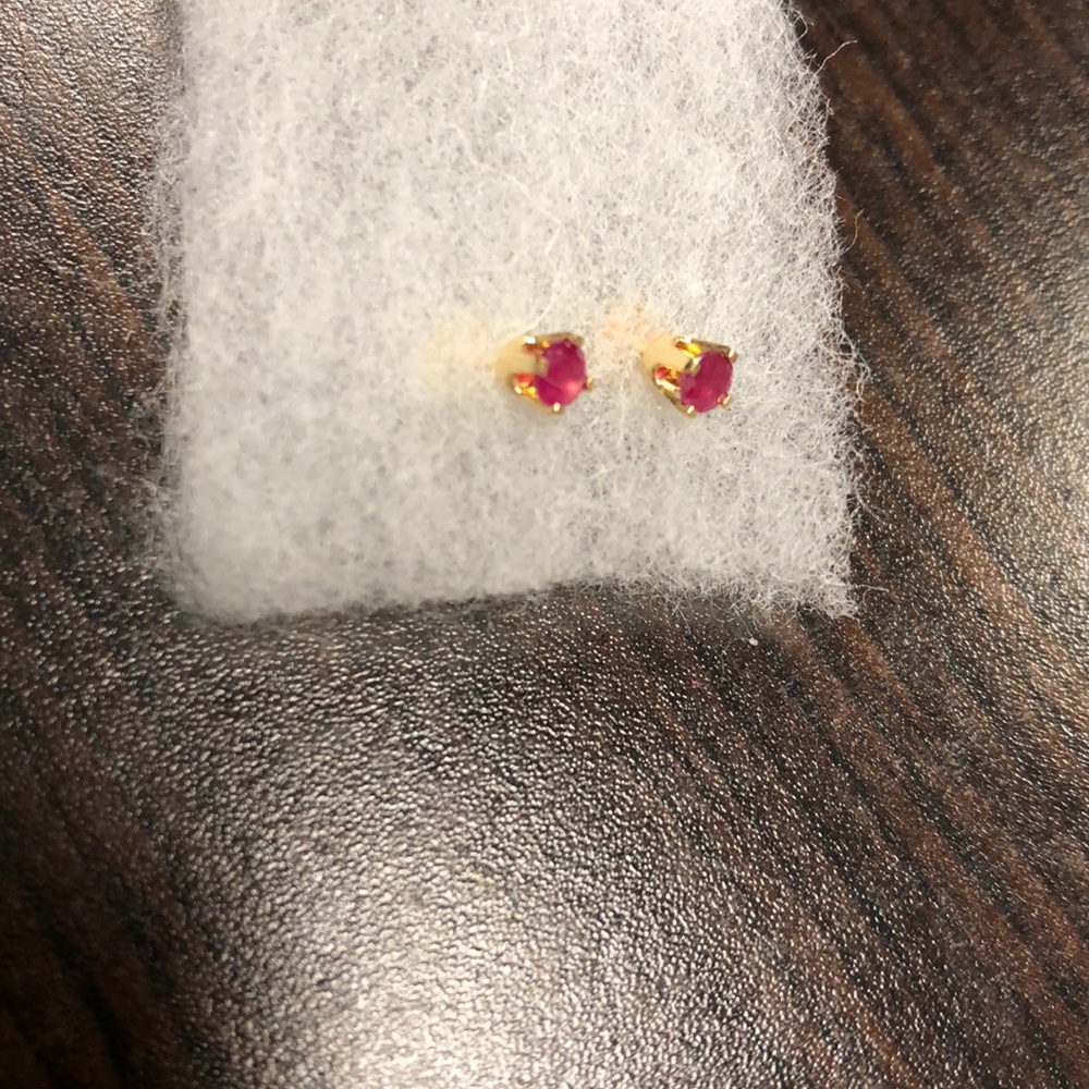 Small Ruby Earrings - image 1
